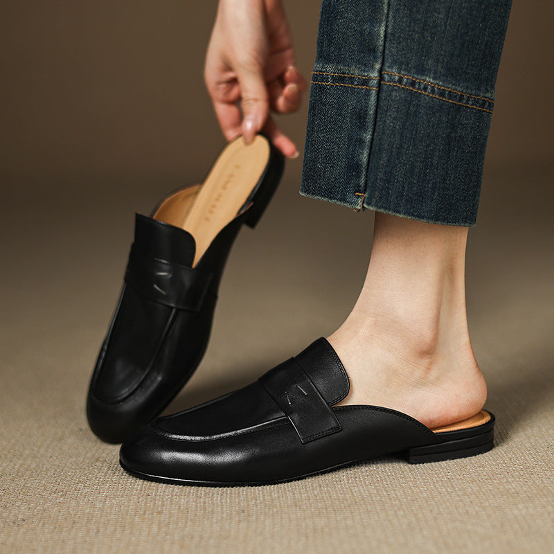 Laverne™ Classic Leather Mule Loafers