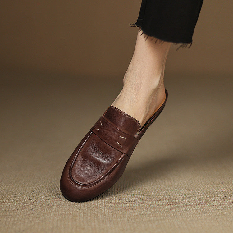 Laverne™ Classic Leather Mule Loafers