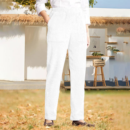 Casual Solid Colour Trousers