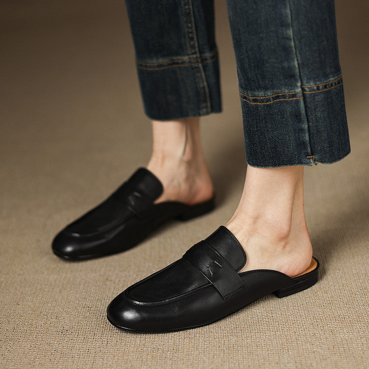 Laverne™ Classic Leather Mule Loafers