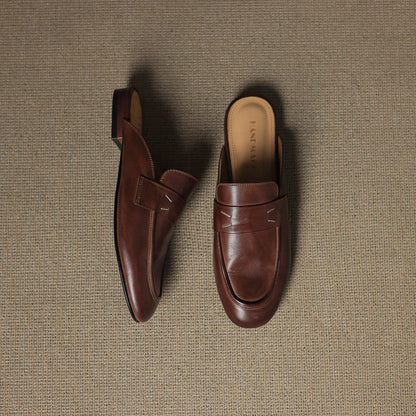 Laverne™ Classic Leather Mule Loafers