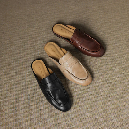 Laverne™ Classic Leather Mule Loafers