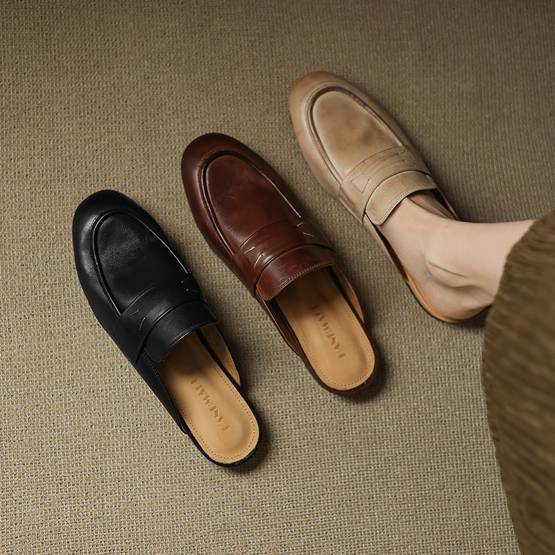 Laverne™ Classic Leather Mule Loafers