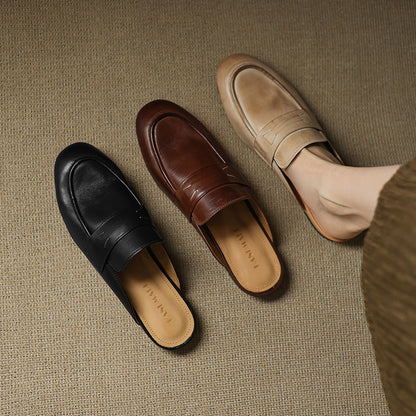 Laverne™ Classic Leather Mule Loafers