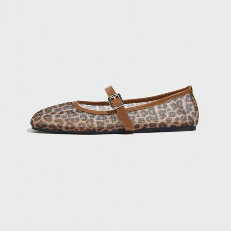 Mary Jane™ Leopard-Print Mesh Flats
