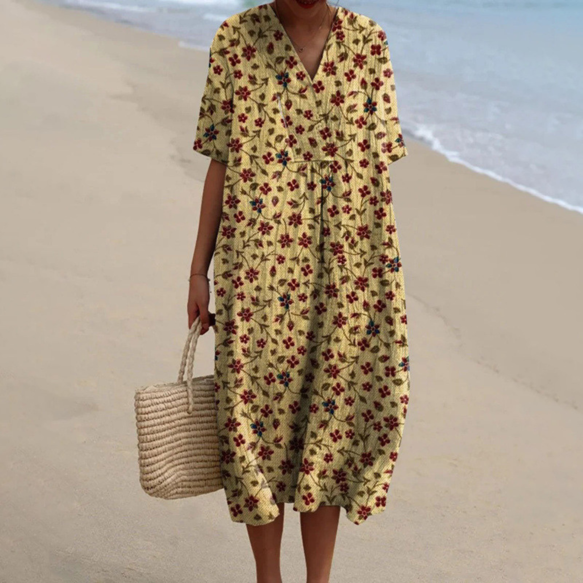 Harper™ | Floral V-Neck Summer Dress