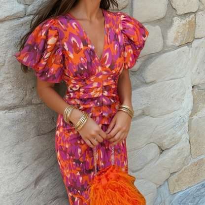 Carole | Vibrant Fiesta Dress with Impressive Details