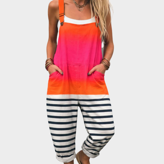 Comfortable printed dungarees