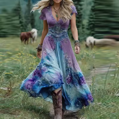 Celestine™ - Embroidered Boho Maxi Dress