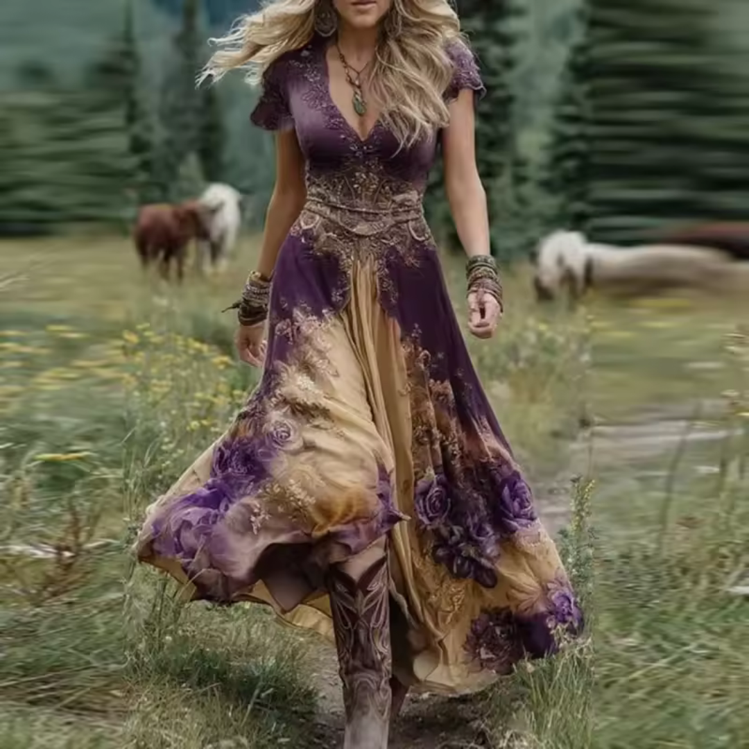 Celestine™ - Embroidered Boho Maxi Dress