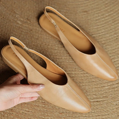 Juliet™ Genuine Leather Slingback Flats