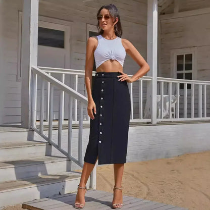 Maria™ Long Denim Skirt For Summer
