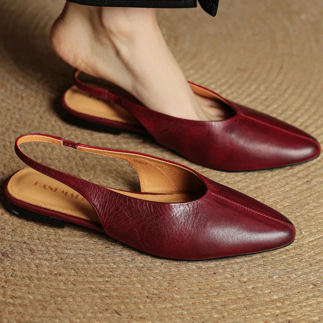 Juliet™ Genuine Leather Slingback Flats