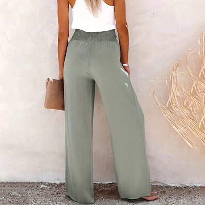 GRACE | Wide Leg Cotton Women’s Trousers