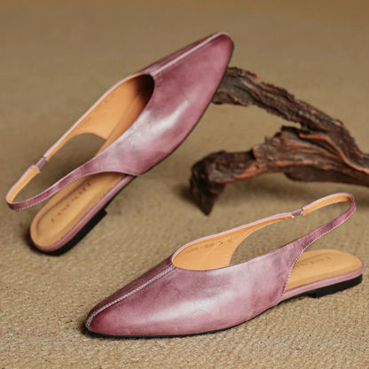 Juliet™ Genuine Leather Slingback Flats