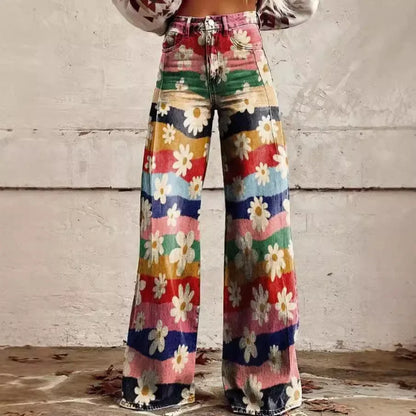 Monika™ - Boho Relaxed Floral Pants