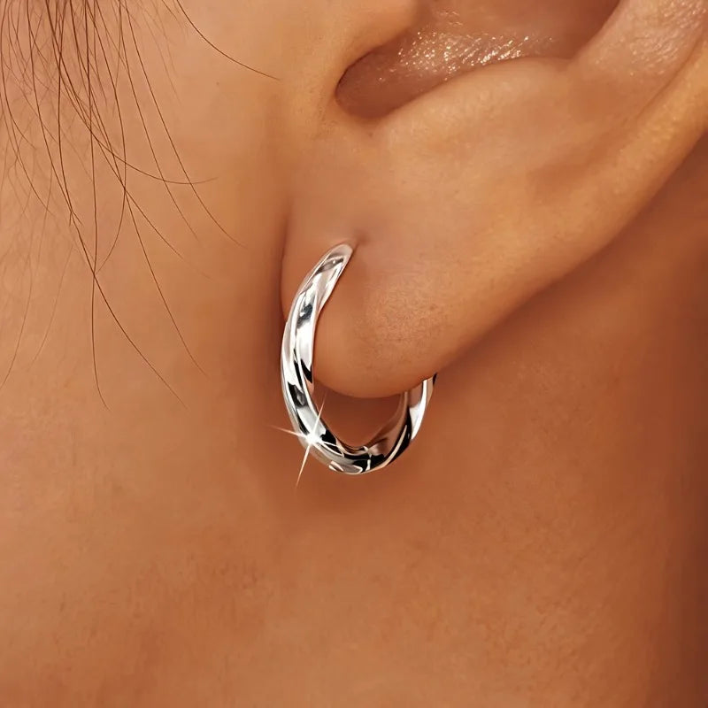 Geometric Minimalist Hoop Earrings