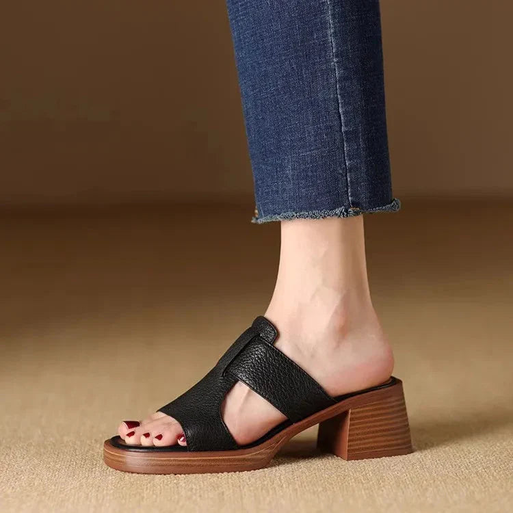 Luna™ Open-Toe Block-Heel Slide Sandals
