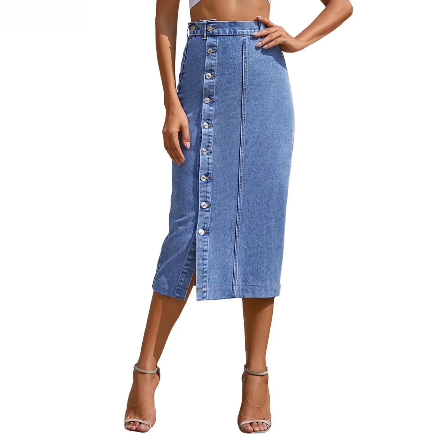 Maria™ Long Denim Skirt For Summer