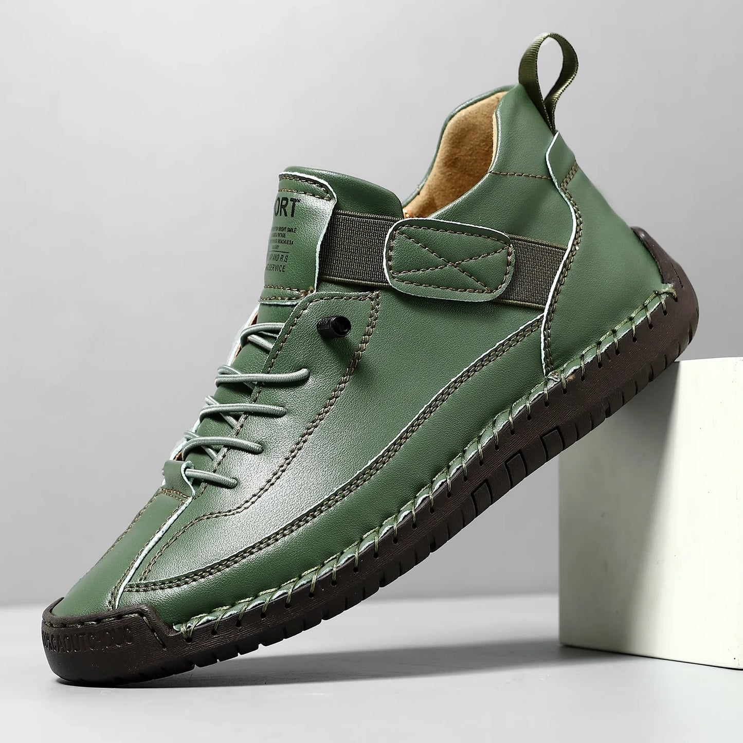 Victoria™ – Hand‑Stitched Leather Slip‑On Loafers
