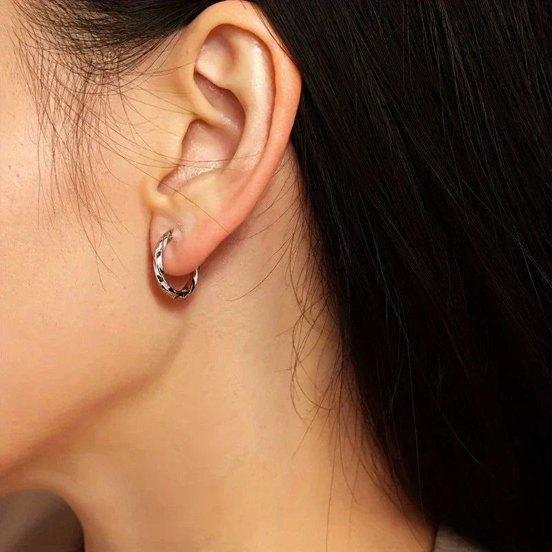 Geometric Minimalist Hoop Earrings