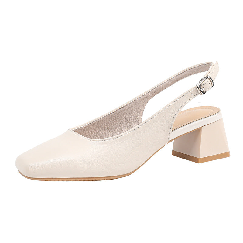 Vivian™ Square-Toe Slingback Heels Sandals