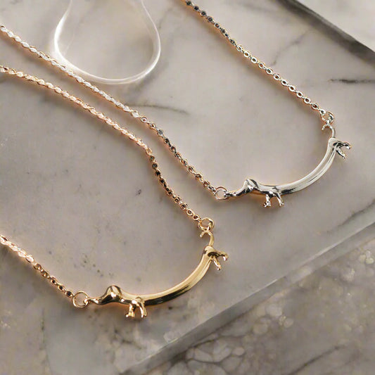 Gold-Tone Dachshund Necklace