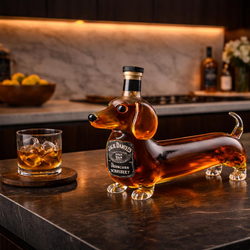 Jack Daniel's Whisky Bottle - Dachshund Edition
