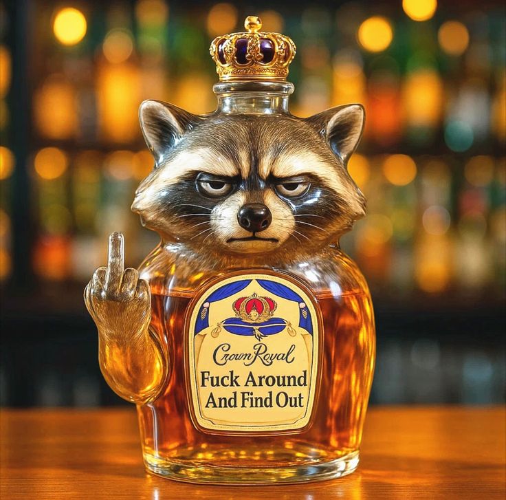 Whisky Bottle — Rebel Raccoon Edition