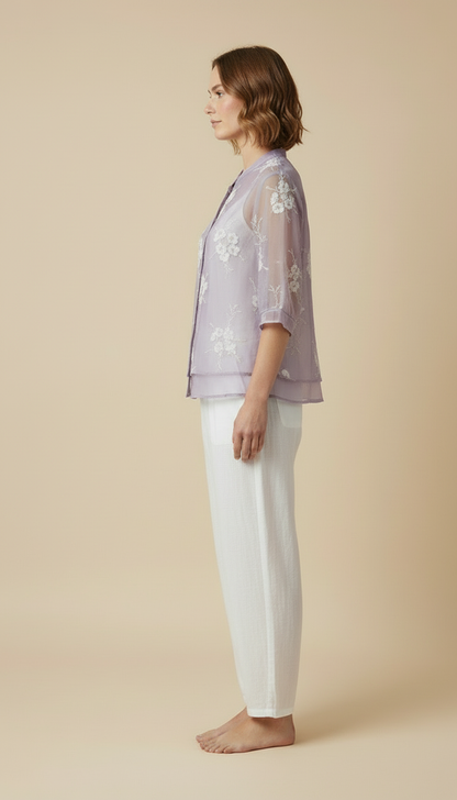 Lily™ - Floral Button-up Blouse