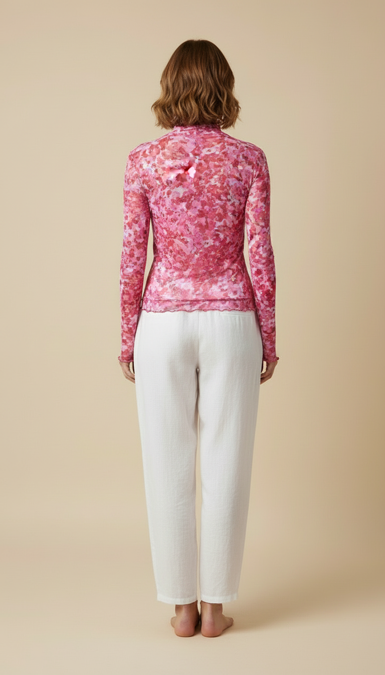 Ravena™ Printed Mesh Long-Sleeve Top