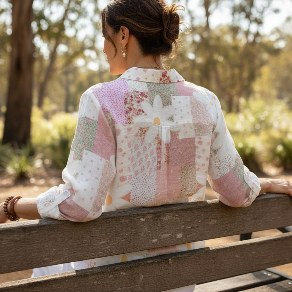 Fanny™ | Patchwork Daisy Blouse