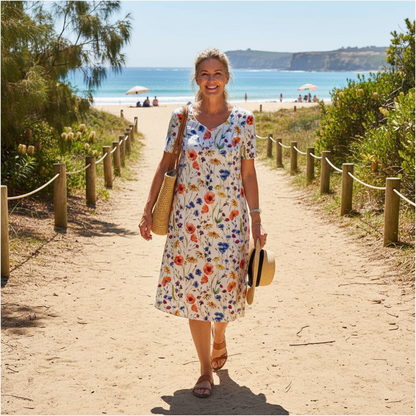 Hailey™ – Stylish and Casual Floral Dress with Pockets