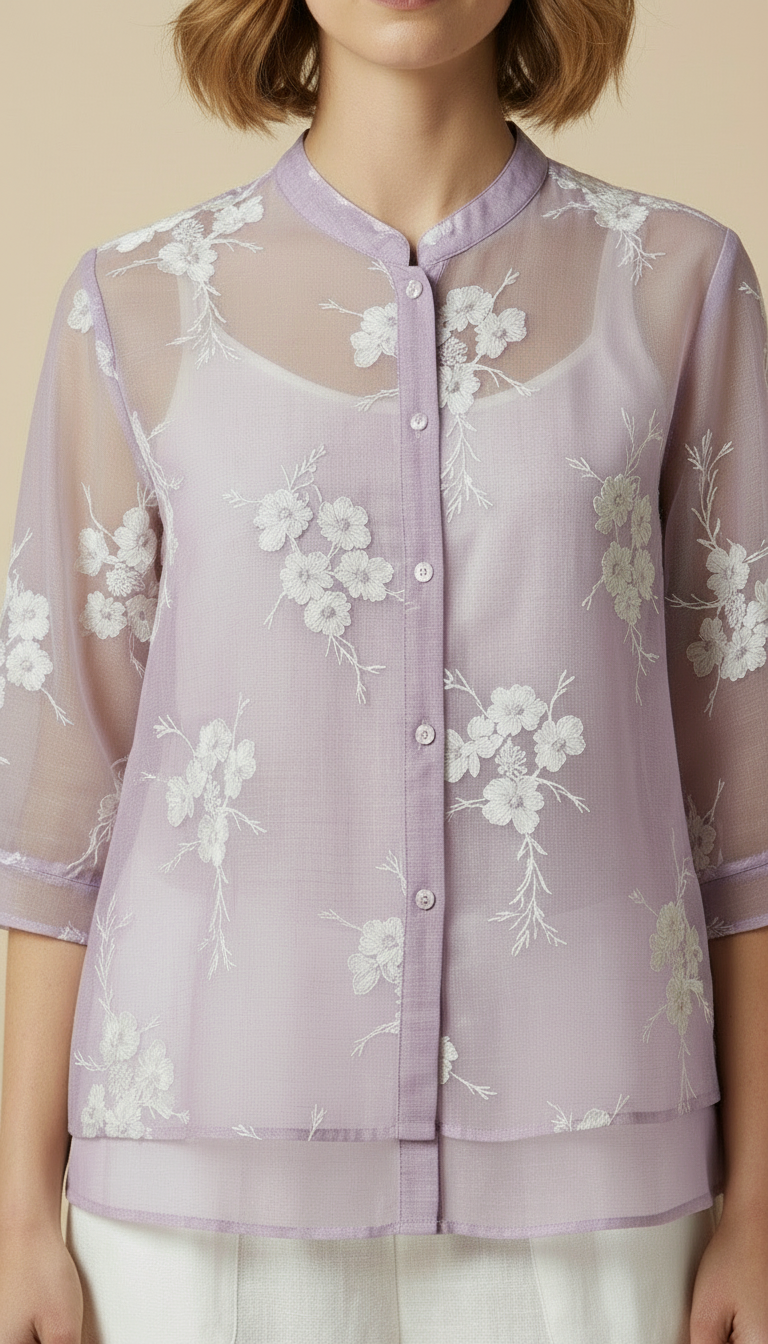 Lily™ - Floral Button-up Blouse