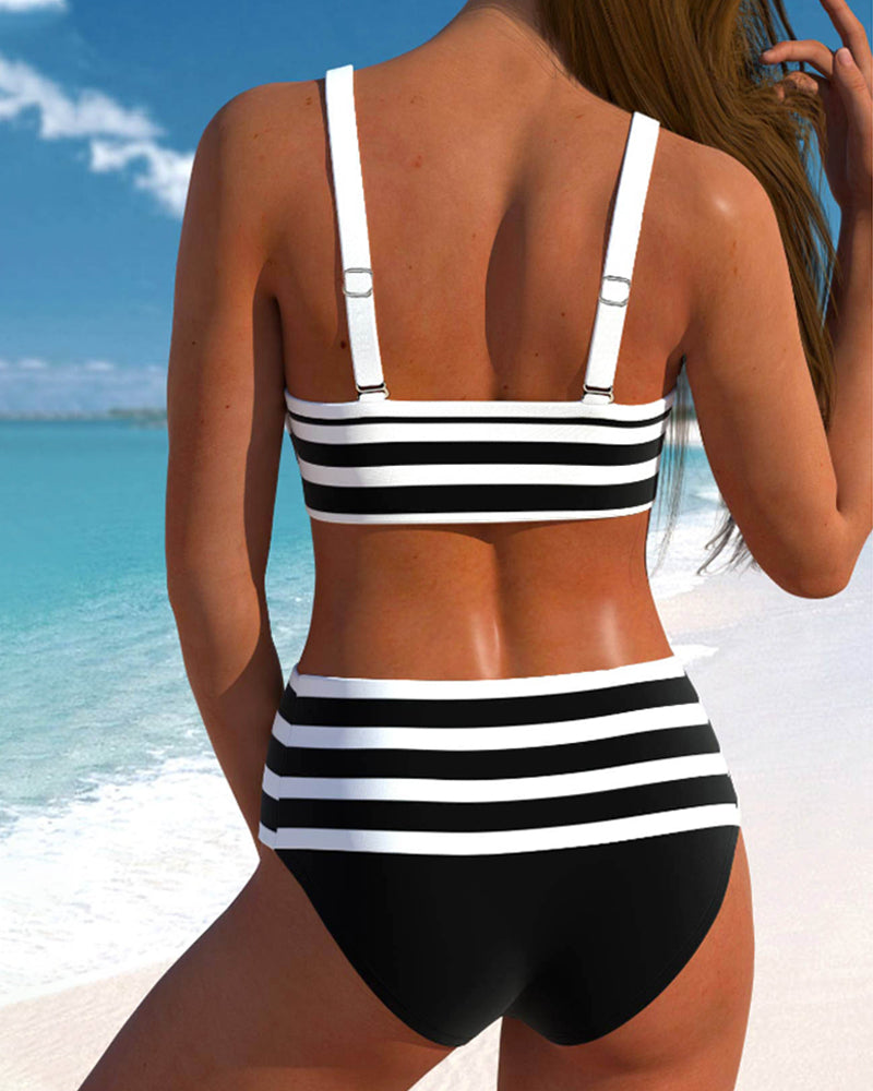 Grace® | Striped High-Waisted Bikini