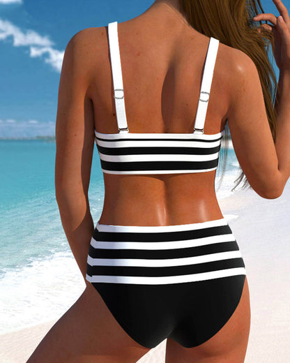 Grace® | Striped High-Waisted Bikini
