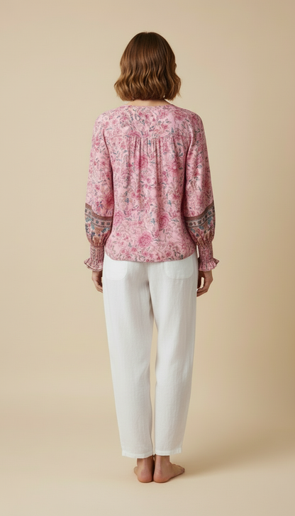 Elowen™ Bohemian Floral Blouse