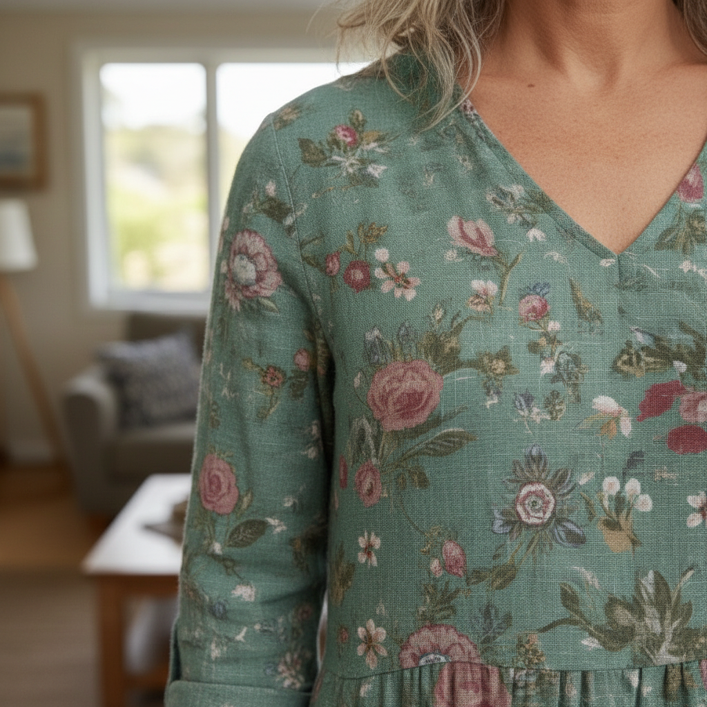 Elowen Vintage Floral Maxi Dress