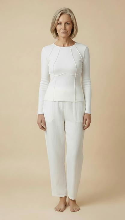Alma™ – Long-sleeved Spring Top With Piping