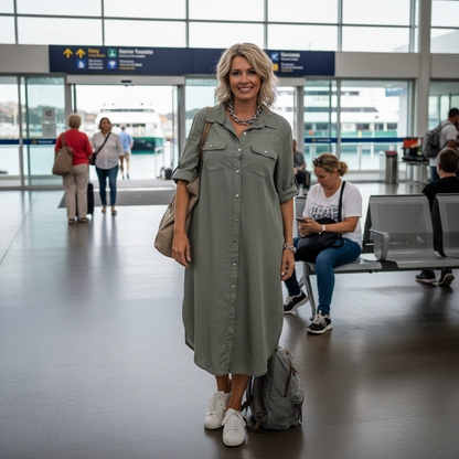 Selwyn™ – Relaxed Button-Front Shirt Dress