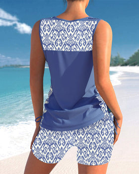 Sylvia | Tankini Featuring Geometric Print