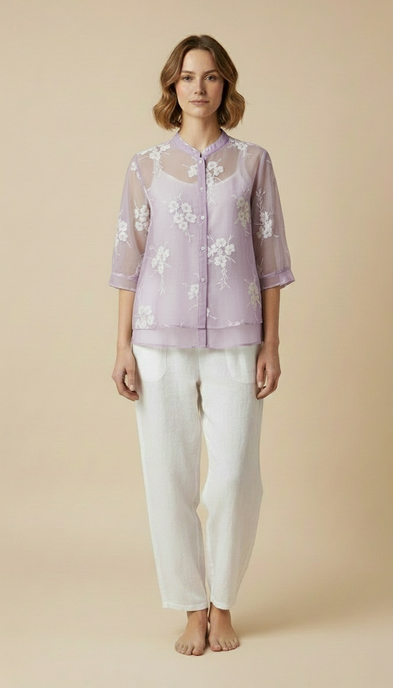 Lily™ - Floral Button-up Blouse