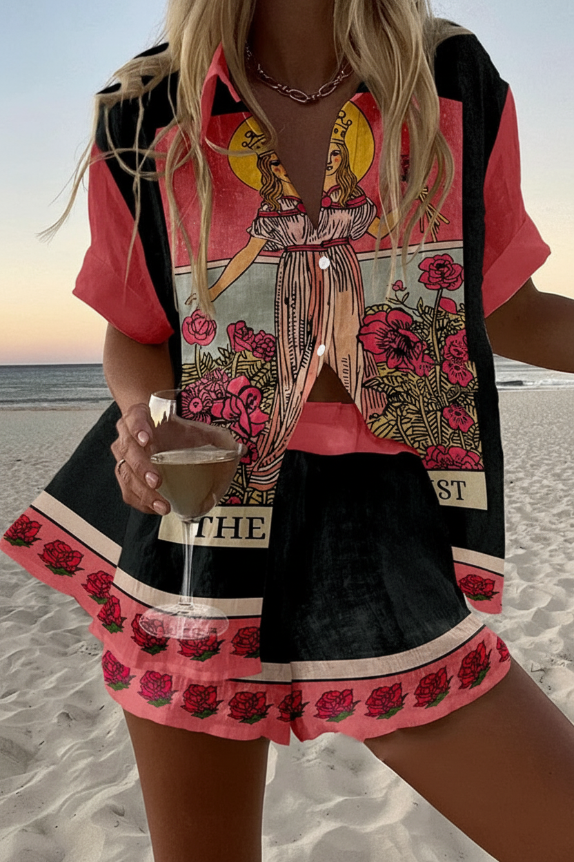 Yseline – Short Set in Virgin Pink