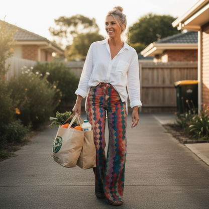 Livia™ - Boho Colourful Pattern Trousers