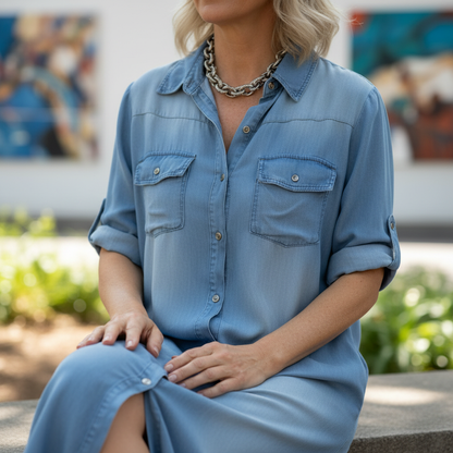 Selwyn™ – Relaxed Button-Front Shirt Dress