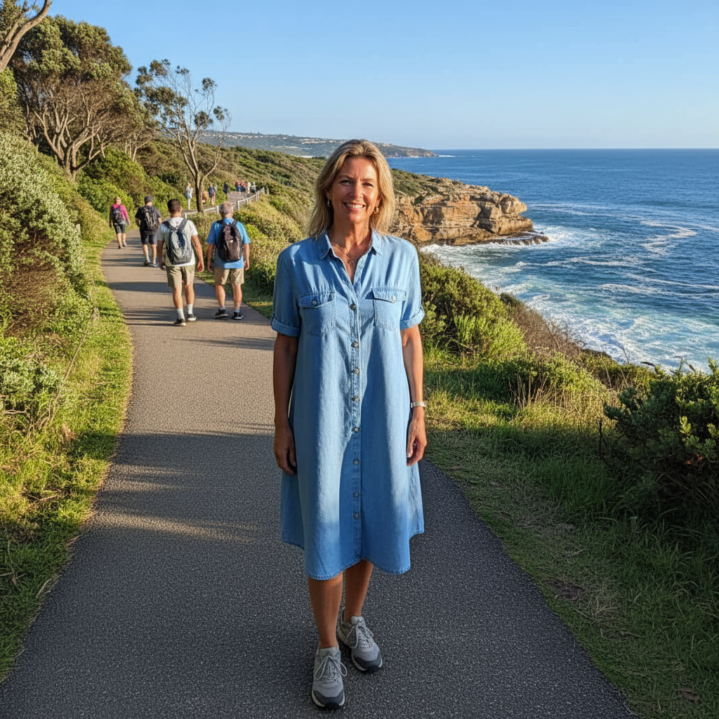 Calista™ – A-Line Denim Shirt Dress