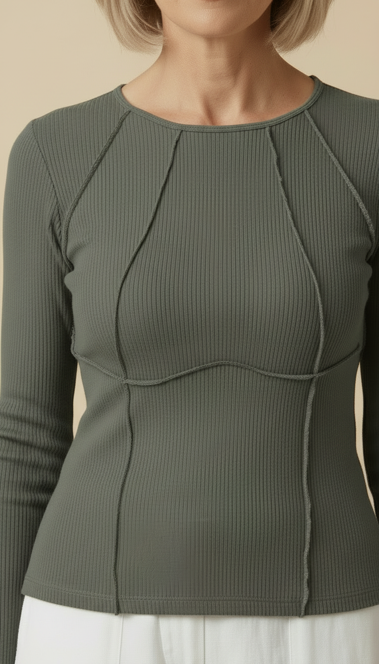 Alma™ – Long-sleeved Spring Top With Piping