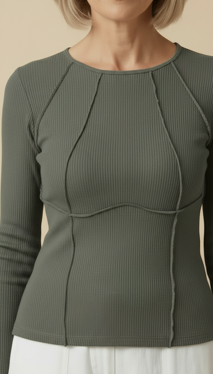 Alma™ – Long-sleeved Spring Top With Piping