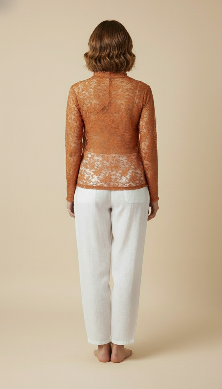 Amaris™ Sheer Embroidered Lace Top