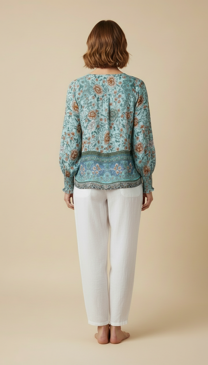 Elowen™ Bohemian Floral Blouse